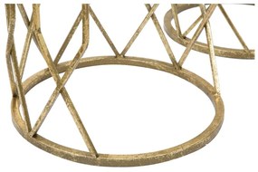 Кръгли странични маси със стъклен плот в комплект от 3 броя ø 32 cm Tunisi - Mauro Ferretti