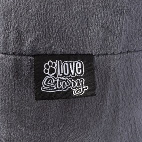 Тъмносиво легло за котка тип палатка 22x45 cm – Love Story