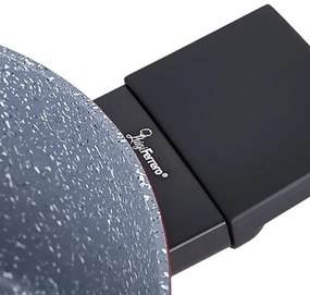 Тенджера Luigi Ferrero Rossy FR-2814, 28x13.5 см, 6.7 л, Незалепващо покритие, Индукция, Стъклен капак с отвор за пара, Червен