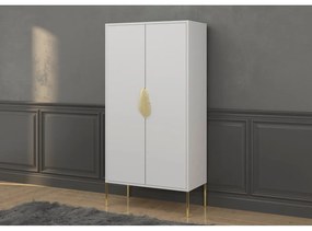 Бял гардероб 80x160 cm Merlin - Skandica