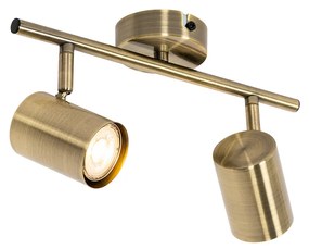 Модерен прожектор бронз наклоняем 2-светлина - Jeana