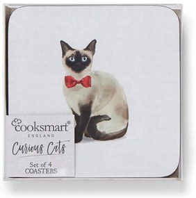 Комплект от 4 сини подложки с Curious Cat - Cooksmart ®