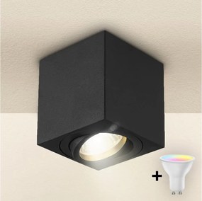 Brilagi - LED RGBW димируемо точково осветително тяло MIA 1xGU10/6W/230V 84x80 mm черно