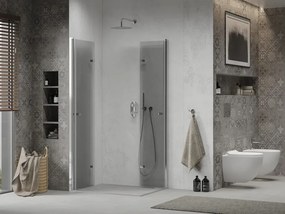 Mexen Lima Душ кабина Duo с двукрили врати 90 x 70 см, прозрачна, хром - 856-090-070-02-00