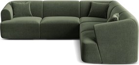 Зелен кадифен ъглов диван Campi – Cosmopolitan Design