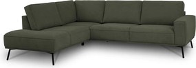 Тъмнозелен шенилов ъглов диван (ляв ъгъл/L форма) Amsterdam – Scandic