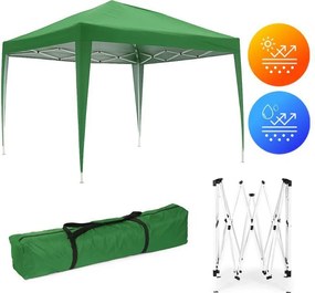 Градински павилион 3х3 м с автоматично разгъващ се покрив Зелено