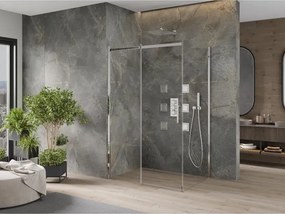 Mexen Omega плъзгаща се душ кабина 100 x 80 см, прозрачна, хром - 825-100-080-01-00