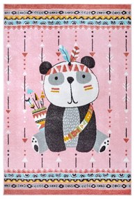 Розов детски килим 160x235 cm Panda - Hanse Home