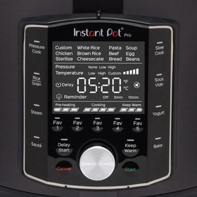 Разопакован: Мултикукър Instant Pot PRO 6 112016701, 1200W, 5.7 л, 28 програми, 11 Системи за безопасност, Черен