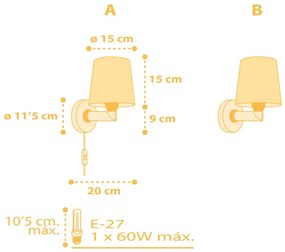 Стенна апличка Ango Starlight-Yellow