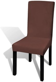 131426 vidaXL Покривни калъфи за столове, еластични, 4 бр, кафяви