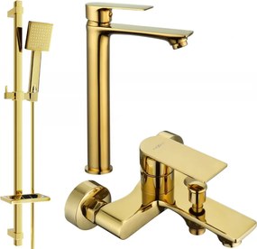 Mexen Royo DQ45 комплект за баня, златен - 72213DQ45-50