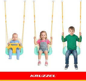 Растяща бебешка люлка 3в1 на въжета - за на закрито и в градината розова