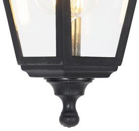 Класически външен висящ аплик черен IP44 - Capital