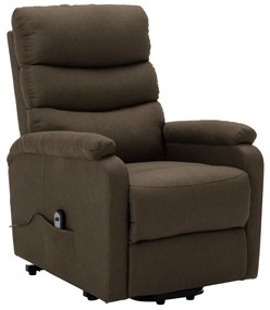321240 vidaXL Изправящ стол, кафяв, текстил