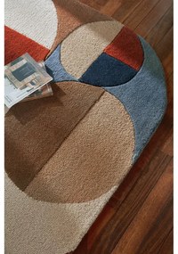 Теракотен ръчно изработен вълнен килим 160x230 cm Mia Arch – Flair Rugs