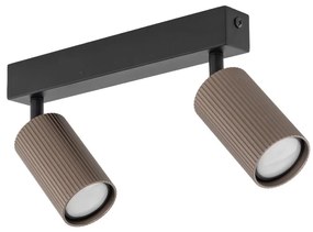 Спот осветително тяло TUNE 2xGU10/10W/230V черно/кафяво