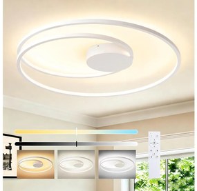 Brilagi - LED димируемо таванно осветително тяло TWISTER LED/105W/230V Ø 100 см бяло + дистанционно управление