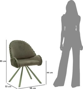 Зелени тапицирани трапезни столове в комплект с подлакътници 2 бр. Stockholm – Mauro Ferretti