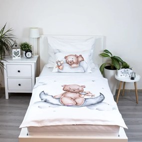 Памучно спално бельо за детско креватче 100x135 cm Medvídek "Plane" – Jerry Fabrics