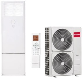 Колонен климатик Nippon NFGD-48HRFN8-Q/NOE30U-48HFN8-R, 48000 BTU, 100 м2, А++/А+, R-32, Бял