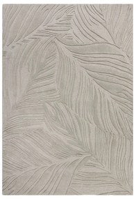 Светлосив вълнен килим 200x290 cm Lino Leaf - Flair Rugs