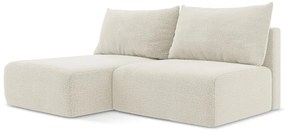 Кремав разтегателен ъглов диван с място за съхранение (ляв ъгъл) Kalena – Makamii