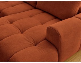 Сгъваем/с място за съхранение ъглов диван в тухлен цвят (ляв ъгъл/U форма) Fuji – Bobochic Paris