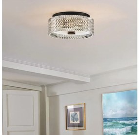 Hinkley HK-ELLE-F-S-BK - Плафон 2xE27/60W/230V Ø 30,5 cm черен