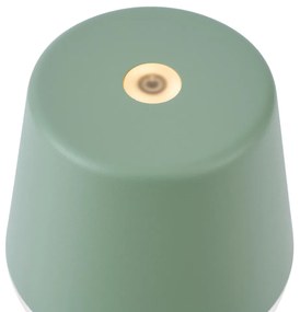 Настолна лампа зелена с LED IP65 акумулаторна със станция за зареждане - Bass