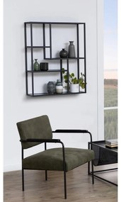 Черна стенна библиотека от декор от ясен 75x91 cm Seaford – Actona