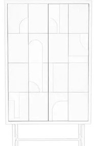 Светлосиво шкафче 70x140x40 cm Funk – White Label