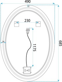 Огледало LED Marco 50x70 cm