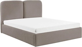 Облегнато легло Heaven-Сребристо сиво-180 x 200