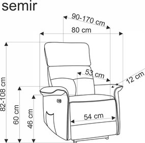 Стол Semi-Синьо
