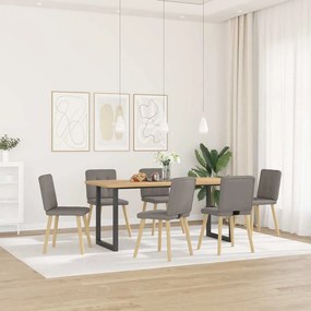 3315444 vidaXL Трапезни столове, 6 бр, таупе, плат
