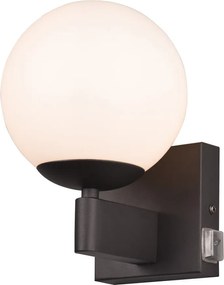 Матово черно стенна лампа ø 14 cm Kula – Trio