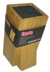 Поставка за ножове с гъвкава вложка 23,8x11 см, бамбук