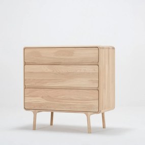 Масивен дъбов скрин с 3 чекмеджета Fawn - Gazzda