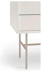 Нисък скрин с плъзгащи се врати в светлосиво и кремаво 140x91 cm Nube - Teulat