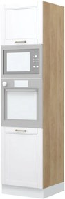 Подов шкаф за фурна Висок Tahoma K23-60-2MB-Oak - White matte