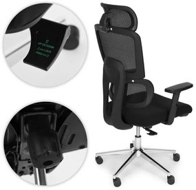 Ергономичен офис стол от мрежа с регулируема облегалка за глава