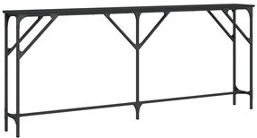 837767 vidaXL Конзолна маса, черна, 180x23x75 см, инженерно дърво