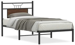 4106833 vidaXL Рамка за легло без матрак кафяв дъб 90x190 см инженерно дърво