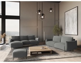 Светлосив ъглов диван (ляв ъгъл) Malie – Makamii