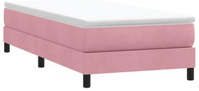3315812 vidaXL Box Spring легло без матрак розово 90x210 cm кадифе