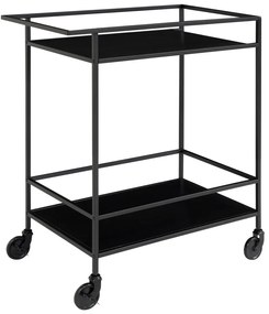 Черна бар количка със стоманена конструкция Vita - House Nordic