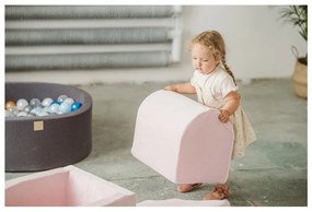 Светлосива кадифена катерушка от пяна 45x143x30 cm Montessori – Meowbaby