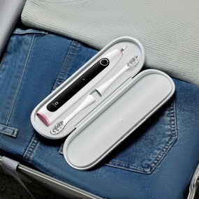 Електрическа четка за зъби Oclean X Lite Set, 72000 об/мин, 5 режима, Smart, Тъчскрийн, До 40 дни автономия, Отчитане на почистените зони, +Калъф, Светлосив